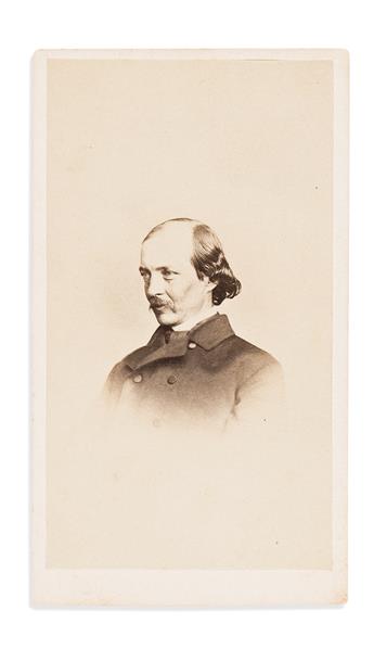(ARCHITECTURE.) Carte-de-visite portrait of the landscape architect Frederick Law Olmsted, of Central Park fame.                                 